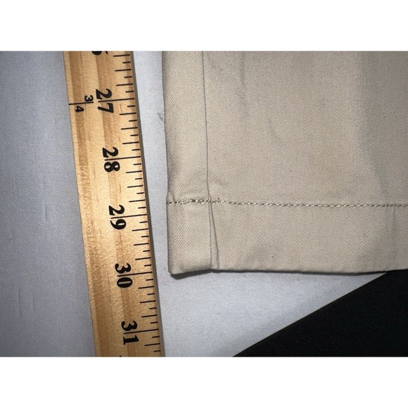 LL Bean Mens Size 36x30 Pants Khaki Tan Flat Front Natural Fit Cotton Stretch - Picture 10 of 12